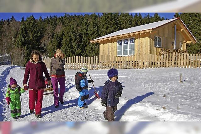 Naturkindergarten im ersten Wintertest