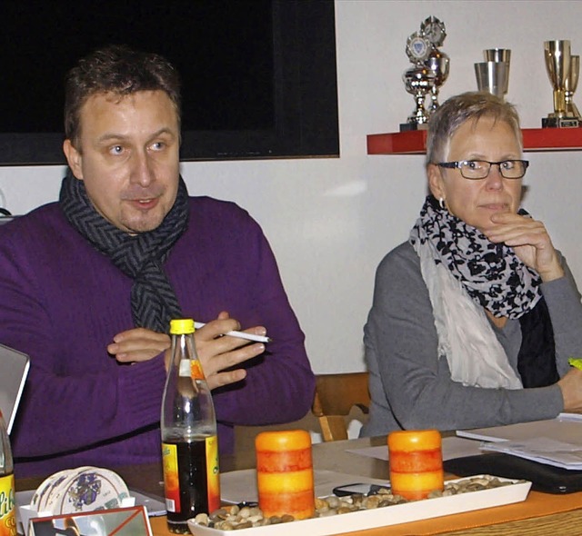 Ihren letzten Part als Verwaltungsteam...en Frank Krieger und Ellen Stegmann .   | Foto: Albert Greiner