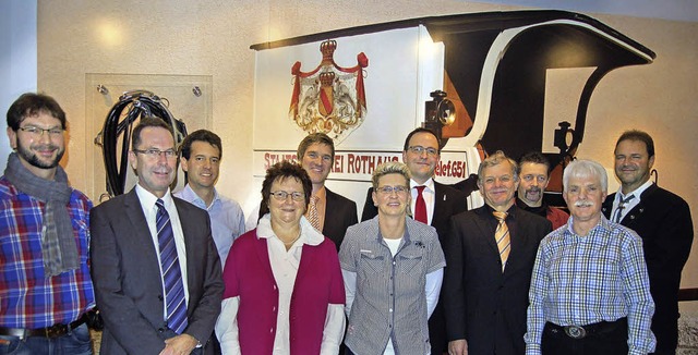 Die Geehrten der Staatsbrauerei Rothau... Alfons Ackermann, Siegfried Gromann.   | Foto: Rothaus