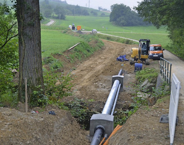 Allein der Bau der neuen Wasserversorg...ro. Unser Bild entstand im September.   | Foto: Markus Maier