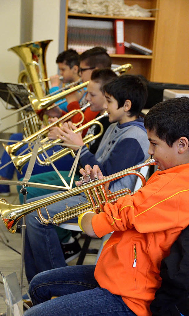 Fnft- und Sechstklssler der Neumatts... eine Kooperation mit der Musikschule.  | Foto: Julia Dreier