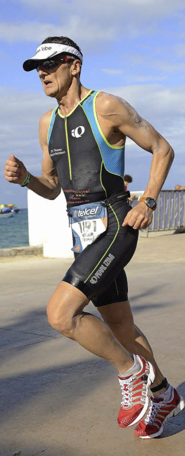 Der Bad Sckinger Ausdauersportler Vol...yer beim Ironman Triathlon in Mexiko.   | Foto: Privat