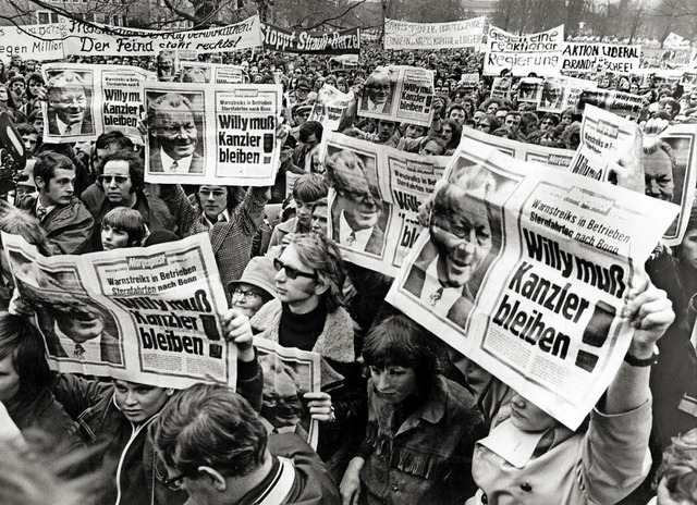 Eine Welle der Sympathie: 1972 erzielt...s beste Wahlergebnis ihrer Geschichte   | Foto: dpa