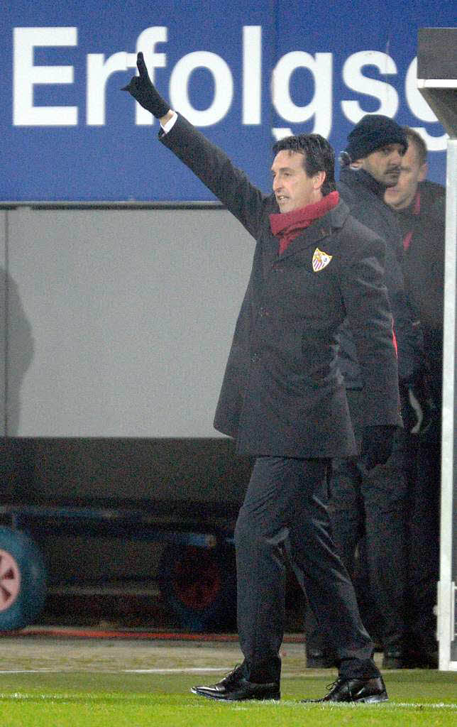 Sevillas Trainer Unai Emery.