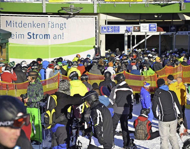 Der noch junge Skiwinter lockt bereits...00 Befrderungen sind gezhlt worden.   | Foto: Heinz Roller
