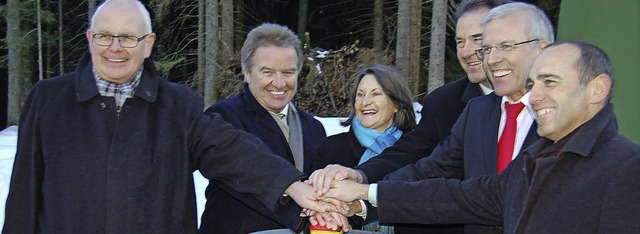 Mathias Nikolay, Minister Franz Unters...e Windrder bei St. Peter in Betrieb.   | Foto: Ringwald