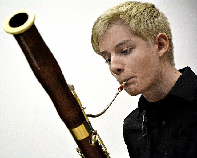Maximilian Wrobel brillierte am Fagott.   | Foto: Ruda