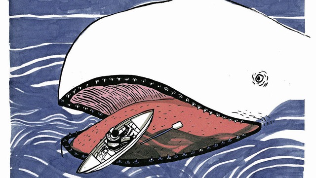 Der Nordler fhrt, auf der Suche nach seiner Seele, im Bauch eines Wals.   | Foto: Isabel Greenberg
