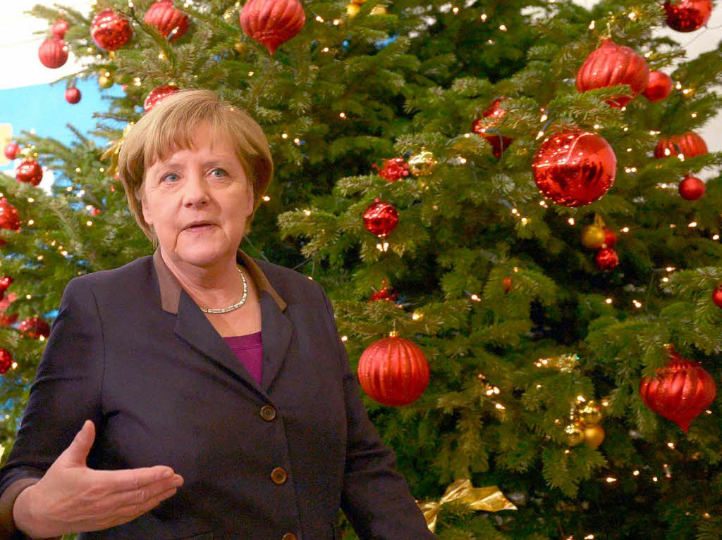 Ganz oben bleibt alles, wie es ist: Die Bundeskanzlerin heit auch in der Weihnachtszeit 2013 Angela Merkel.