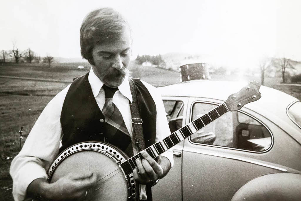 1973 bei Fotoaufnahmen auf der grnen Wiese