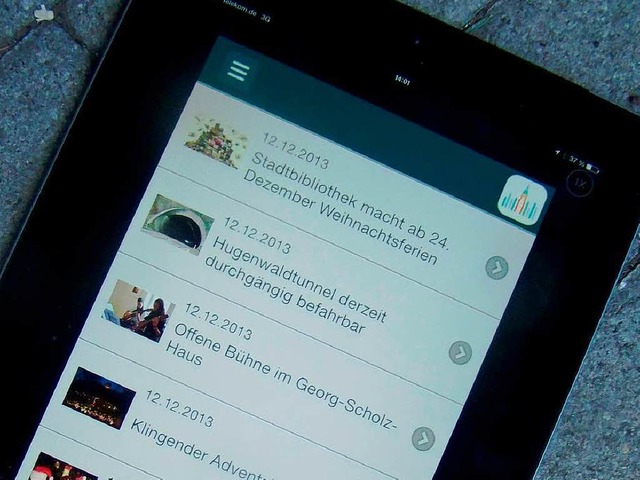 Eine Waldkirch-App informiert ber Sta...achtungsmglichkeiten und vieles mehr.  | Foto: Sylvia timm