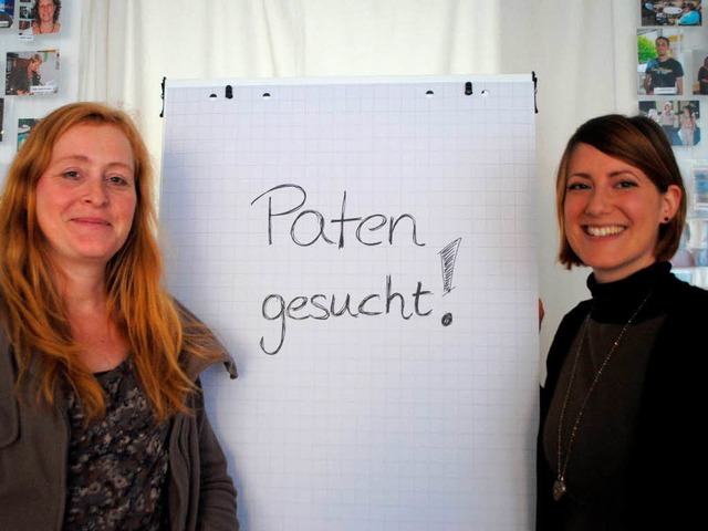 Renate Kerber  und Susanne Digel (von ...e  Paten, die Familien  untersttzen.   | Foto: Beatrice Ehrlich