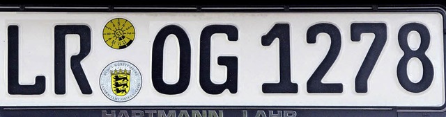 So knnte das Autokennzeichen am Diens... Oberbrgermeisters knftig aussehen.   | Foto: Archivfoto: ch. kramberg/Montage: BZ