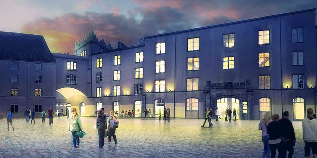 Das  Entwurf des Basler Bros Focketyn...lt aber auch die Innenhof-Atmosphre.   | Foto: Visualisierungen: Kanton Basel-Stadt