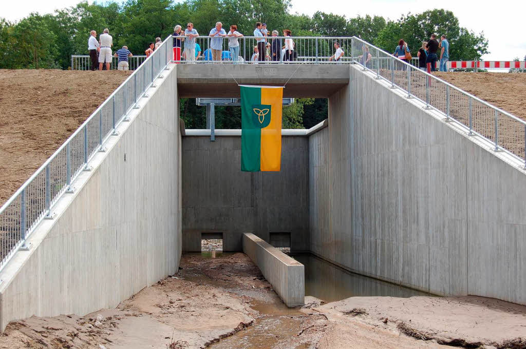 Feierlich wird das Megaprojekt Hochwasserrckhaltebecken Niederschopfheim im Sommer eingeweiht.