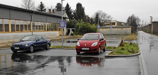Einige Autofahrer haben den Park-und-R...m Eimeldinger Bahnhalt schon entdeckt.  | Foto: langelott
