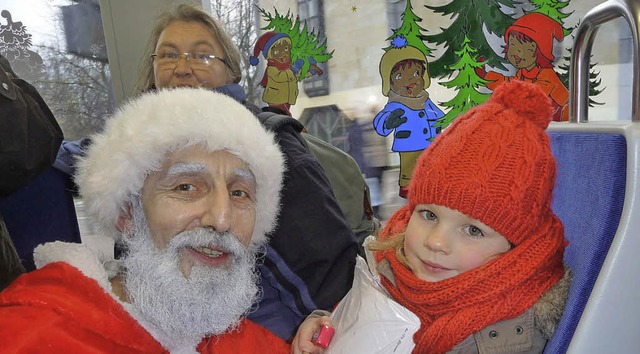 Straenbahn-Weihnachtsmann aus Berufung: Heiko Zeidler  | Foto: Hildebrandt Antje