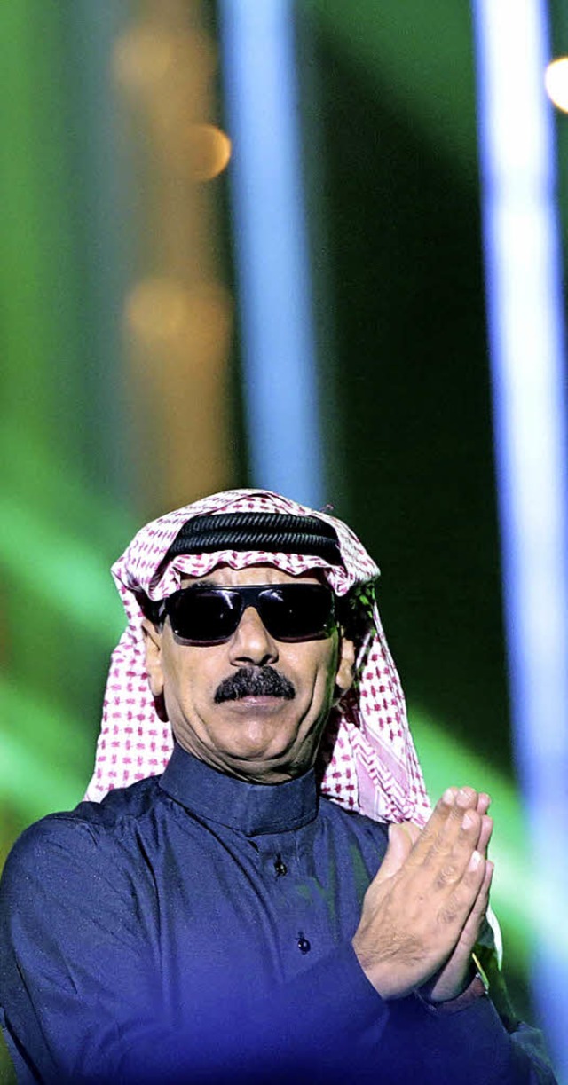 Omar Souleyman bei einem Konzert in Oslo.   | Foto: AFP