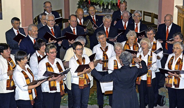 Der Gesangverein Bickensohl gab ein vo...iches Konzert in der rtlichen Kirche.  | Foto: Herbert Trogus