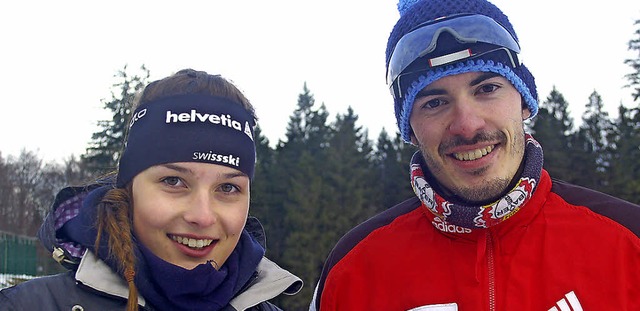 Stolze Pokalsieger: Svenja Eberhardt und Bernd Klausmann    | Foto: junkel