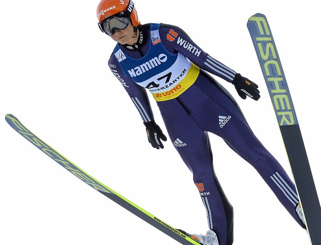 Die deutsche Athletin Carina Vogt kam ...r die Olympischen Spiele in Sotschi.   | Foto: Patrick Seeger (dpa)