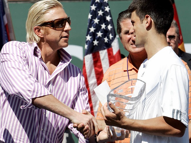 Schon seit 2007, hier beim Turnier im ... Trainer Boris Becker nhergekommen.    | Foto: AFP