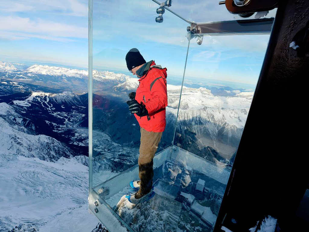 Nur fr Schwindelfreie: Der Skywalk in Chamonix