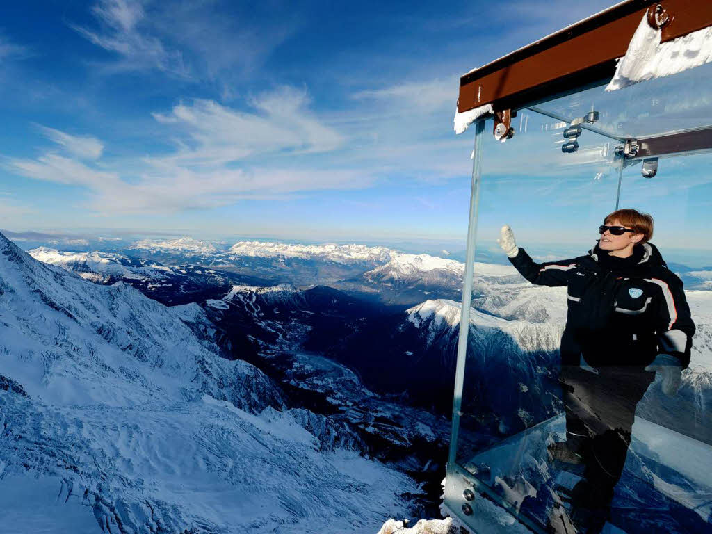 Nur fr Schwindelfreie: Der Skywalk in Chamonix