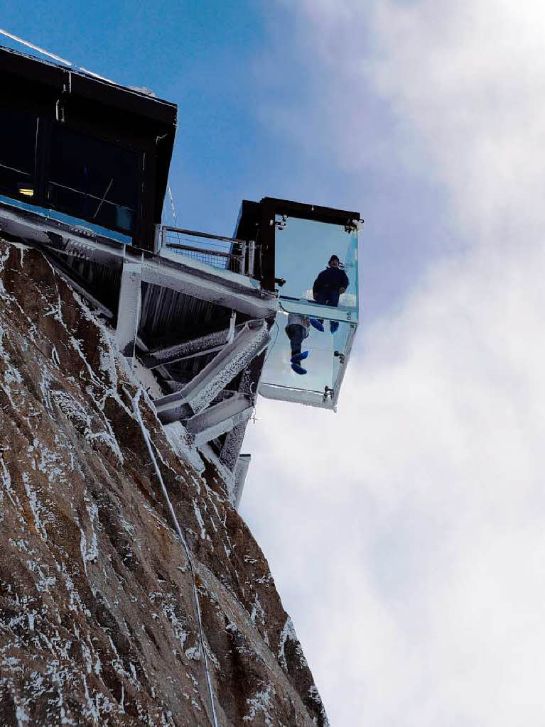 Nur fr Schwindelfreie: Der Skywalk in Chamonix