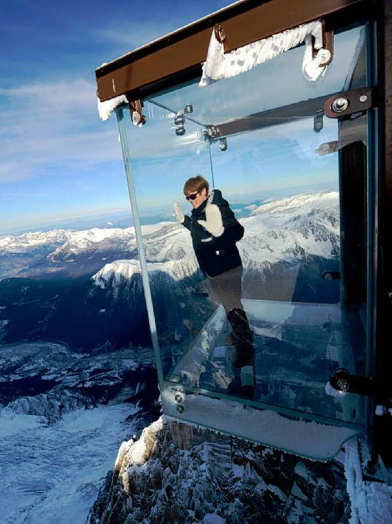 Nur fr Schwindelfreie: Der Skywalk in Chamonix