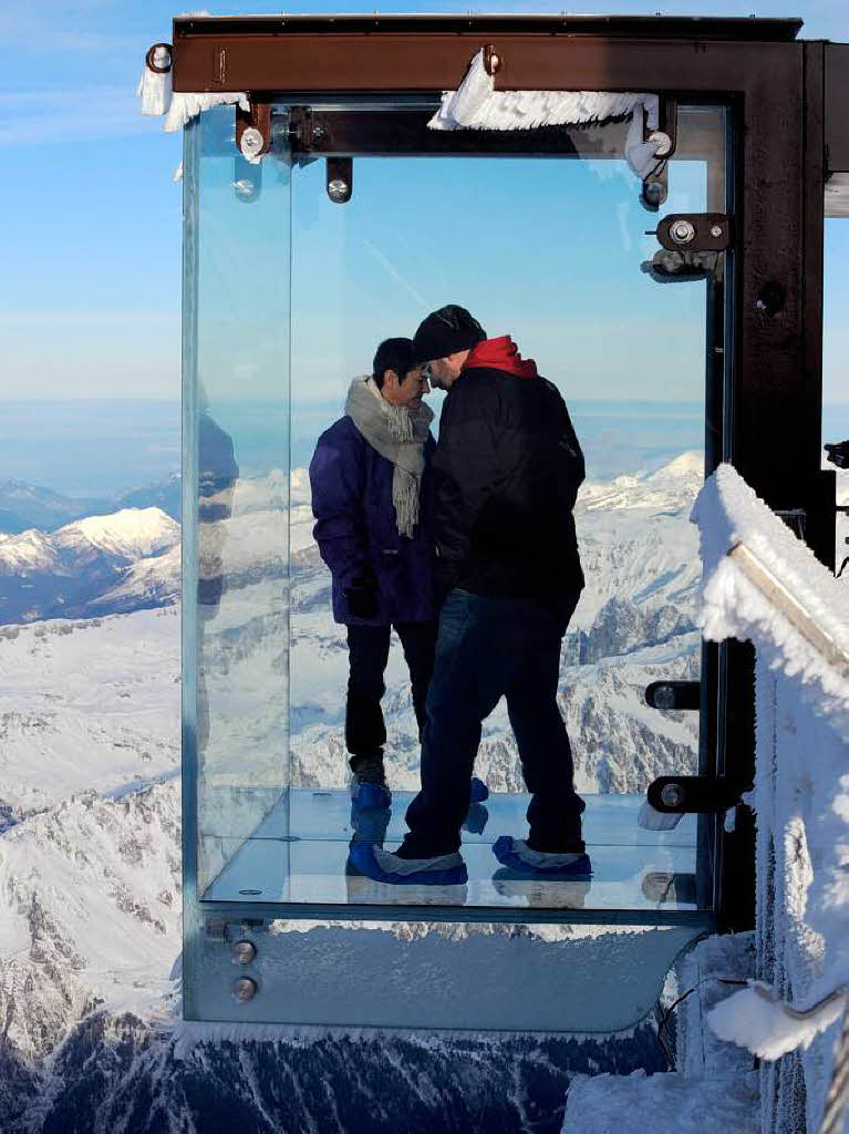 Nur fr Schwindelfreie: Der Skywalk in Chamonix