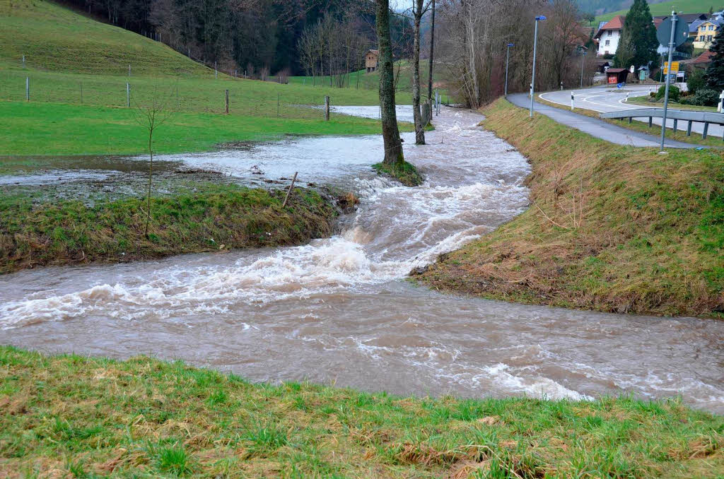 Februar: Hochwasser in Biederbach.