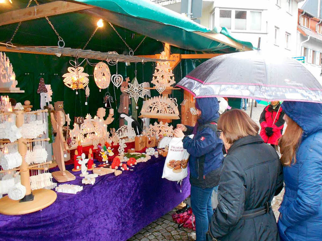 November: Martinimarkt in Elzach – diesmal leider bei Regen.