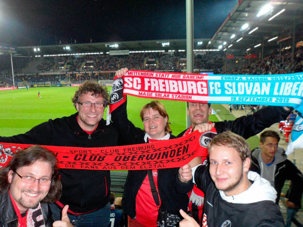 September: Beim ersten Europapokalauftritt des SC Freiburgs seit zwlf Jahren waren auch Elztler im Stadion