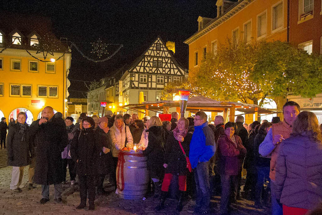 November: Winter-Opening der Werbegemeinschaft auf dem Waldkircher Marktplatz.