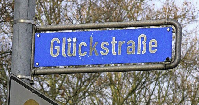 So ein Glck: Die Gluckstrae ist umbenannt.   | Foto: Andreas Schwarzkopf
