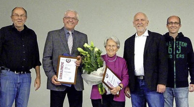 Ehrungen bei der Solidaritt (von link...rdt, Werner Beck und Markus Karotsch.   | Foto: privat