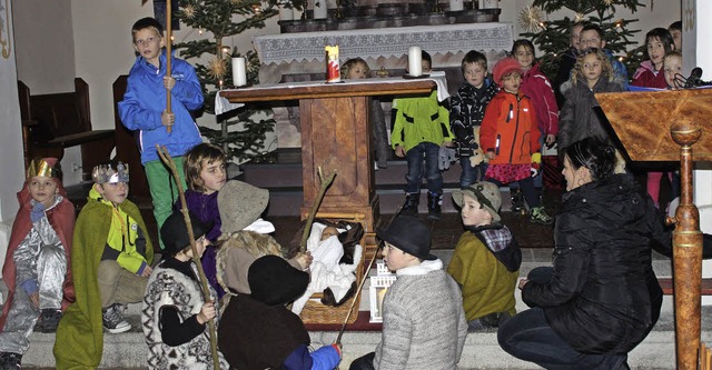 Mit Lampenfieber und sichtlicher Begei...oll besetzten Boller Marienkirche auf.  | Foto: Martha Weishaar