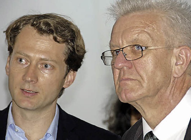 Auf Visite im Kreis und im Vitra Desig...prsiden Winfried Kretschmann (rechts)  | Foto: Hannes Lauber