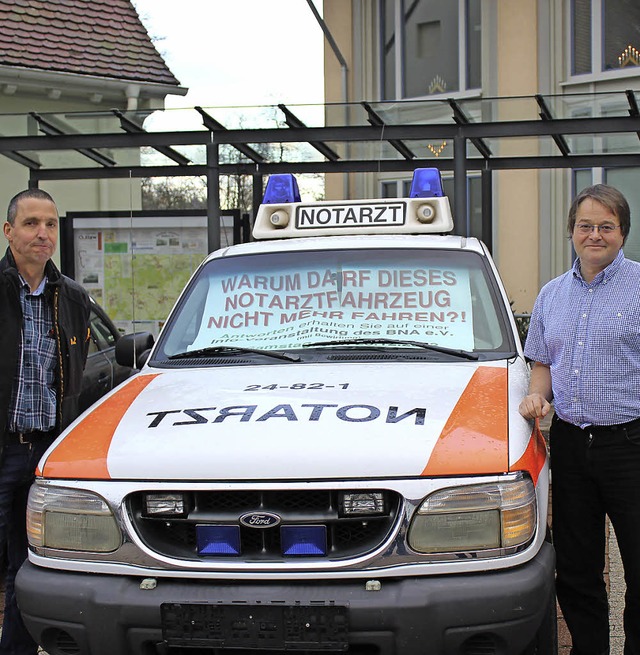 Johannes Dassau und Ralf Berg hoffen a...ne Fortfhrung der Notfallversorgung.   | Foto: LUISA DENZ