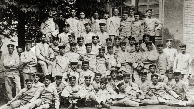 Die Kriegsfreiwiligen 169er im August 1914.   | Foto: reproduktion:  geroldsecker Land