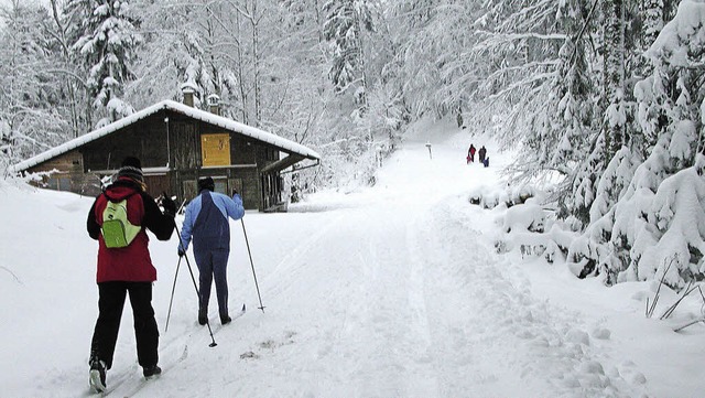 Der Skiclub Malsburg-Marzell ist vorbe...lauf-Loipen am Lipple zu prparieren.   | Foto: Kanmacher
