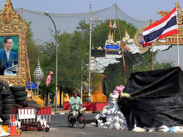 Barrikade in Bangkok  | Foto: dpa