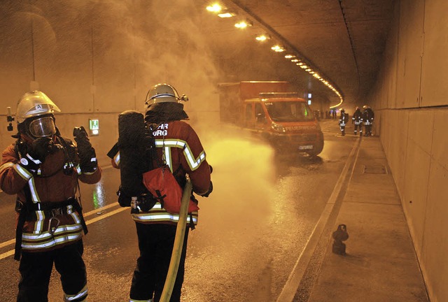 bung fr den Ernstfall: die Laufenbur...r im Mai im Rappensteintunnel der A98   | Foto: Timo Jehle