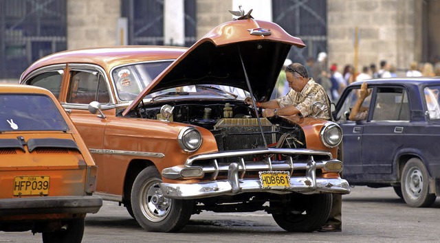 Und was wird jetzt aus den legendren Oldtimern auf Kuba?   | Foto: dpa