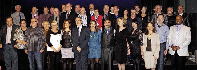 Jubilare von Mondelez International mi...Vangelista (vorn, Siebter von links).   | Foto: zvg