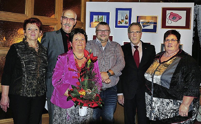 Abschied und Ehrungen: Erika Hug, Hors...r Reinhold Scheer und Ursula Schmitt.   | Foto: ZVG