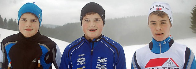 Das Trio des SC Hinterzarten mit  Bjr...i den Schlern Staffelbezirksmeister.   | Foto: Junkel