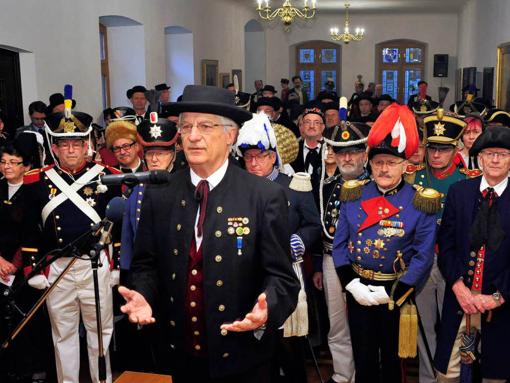 Neujahrsbesuch von Trachtenabordnungen der Region bei Regierungsprsidentin Brbel Schfer.