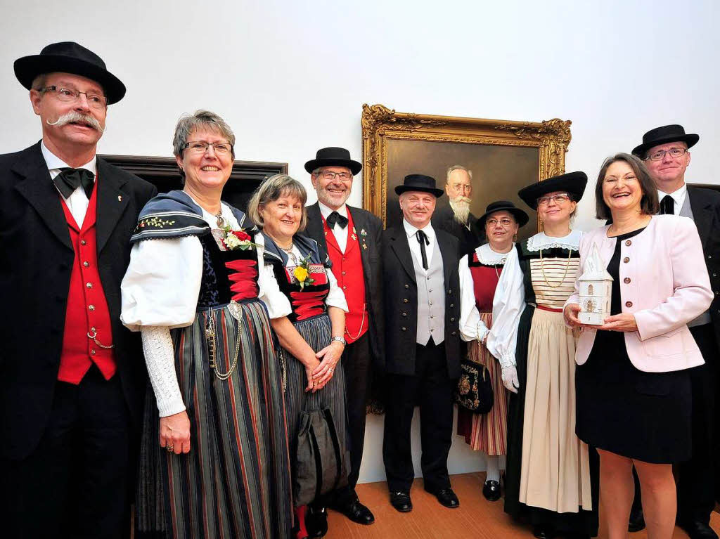 Neujahrsbesuch von Trachtenabordnungen der Region bei Regierungsprsidentin Brbel Schfer.